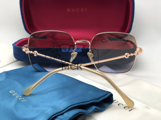 Очки Gucci Retro Gold/Brown солнцезащитные женские оригинал