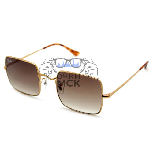 Очки Ray Ban Square RB 1971 Коричневый градиент солнцезащитные унисекс женские мужские оригинал