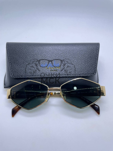 Очки Celine Rhomb Gold/Dark Green солнцезащитные женские оригинал