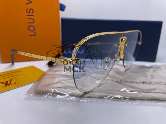 Очки Louis Vuitton Gold/Grey солнцезащитные унисекс женские мужские оригинал