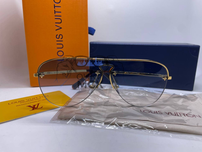 Очки Louis Vuitton Gold/Grey солнцезащитные унисекс женские мужские оригинал