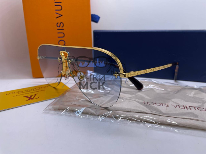 Очки Louis Vuitton Gold/Grey солнцезащитные унисекс женские мужские оригинал
