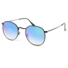 Очки Ray Ban Round Metal RB3447 Сине-зеленый зеркальный хамелеон солнцезащитные унисекс женские мужские оригинал