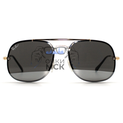 Очки Ray Ban Blaze The General RB3583 Серый зеркальный солнцезащитные унисекс женские мужские оригинал