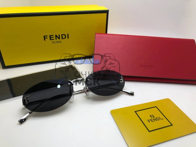 Очки Fendi 4-11 Silver/Black солнцезащитные женские оригинал