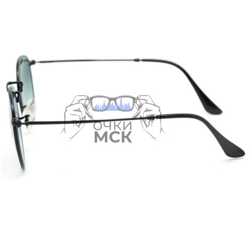 Очки Ray Ban Round Metal RB3447 Сине-фиолетовый зеркальный хамелеон солнцезащитные унисекс женские мужские оригинал