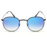 Очки Ray Ban Round Metal RB3447 Сине-фиолетовый зеркальный хамелеон солнцезащитные унисекс женские мужские оригинал