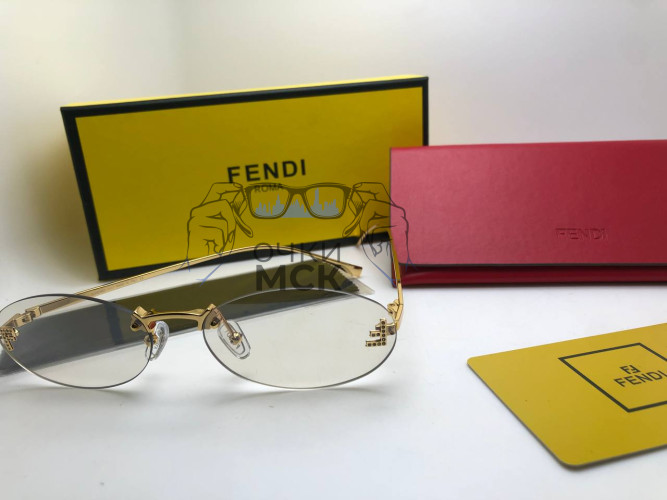 Очки Fendi 4-11 Gold/Grey солнцезащитные женские оригинал