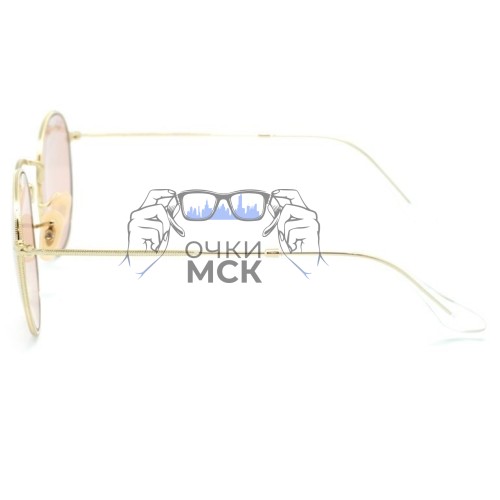 Очки Ray Ban Round Metal RB3447 Розовые солнцезащитные унисекс женские мужские оригинал