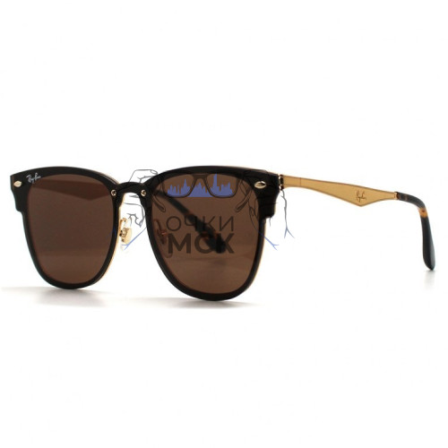 Очки Ray Ban Blaze Clubmaster RB3576N Коричневый градиент солнцезащитные унисекс женские мужские оригинал