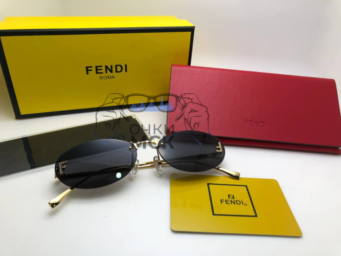 Очки Fendi 4-11 Gold/Black солнцезащитные женские оригинал