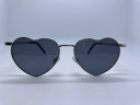 Очки Saint Laurent Heart Silver/Black солнцезащитные женские оригинал