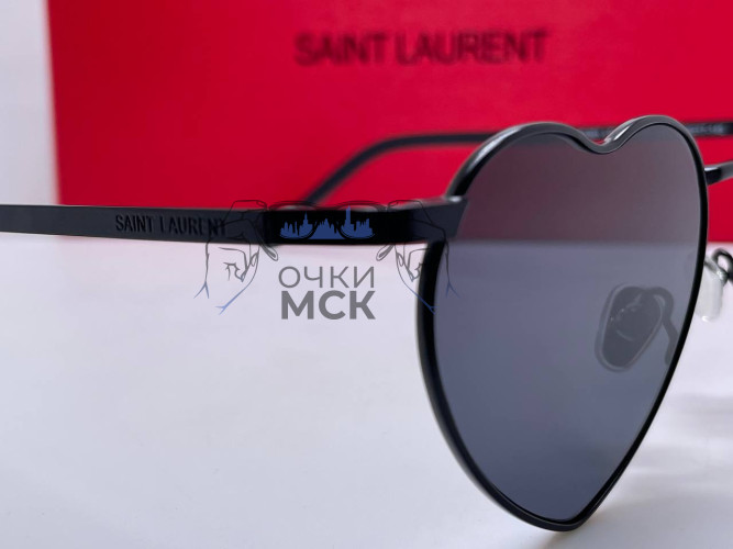 Очки Saint Laurent Heart Black/Black солнцезащитные женские оригинал