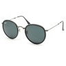 Очки Ray Ban Round Metal Folding RB3517 Тёмно-зеленые солнцезащитные унисекс женские мужские оригинал