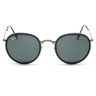 Очки Ray Ban Round Metal Folding RB3517 Тёмно-зеленые солнцезащитные унисекс женские мужские оригинал
