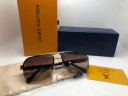Очки Louis Vuitton Z1217 Gold/Brown солнцезащитные унисекс женские мужские оригинал