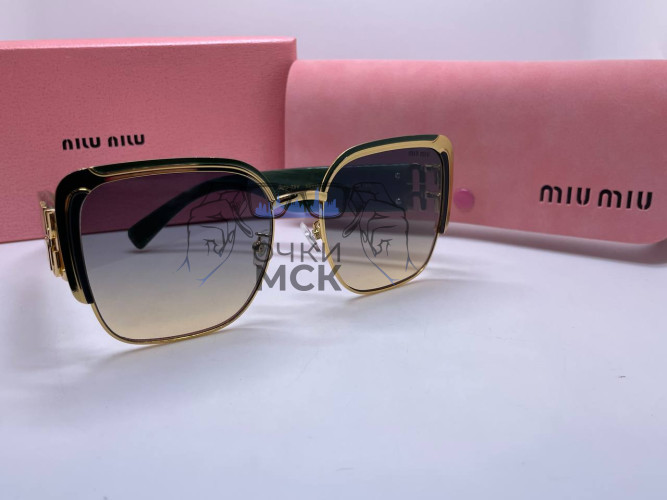Очки Miu Miu Gold/Grey солнцезащитные женские оригинал