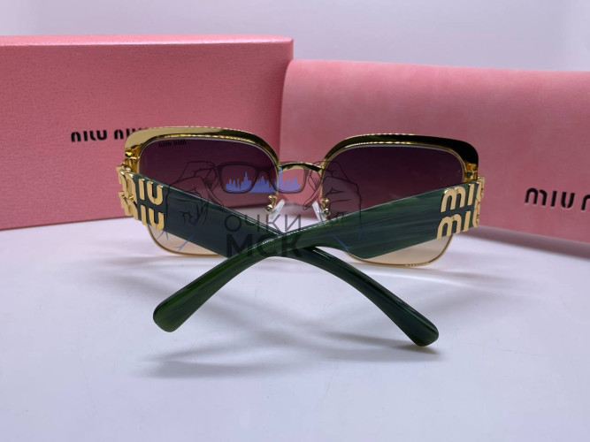 Очки Miu Miu Gold/Grey солнцезащитные женские оригинал
