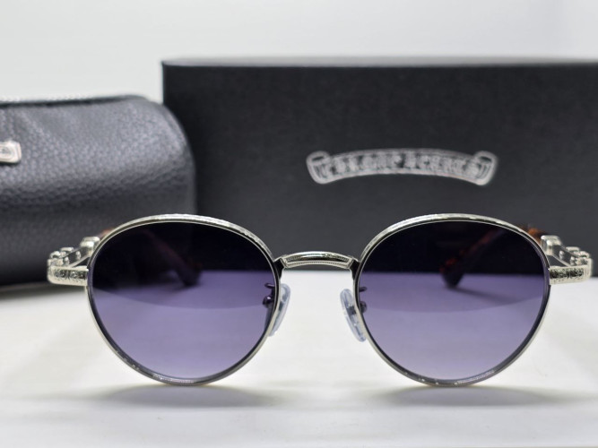 Очки Chrome Hearts Hebe Brown/Silver/Grey солнцезащитные унисекс женские мужские оригинал