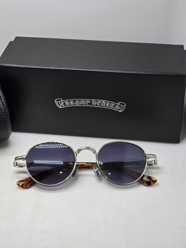 Очки Chrome Hearts Hebe Brown/Silver/Grey солнцезащитные унисекс женские мужские оригинал