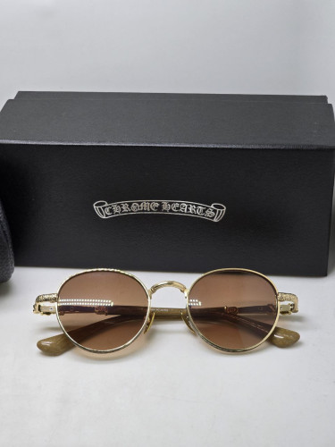 Очки Chrome Hearts Hebe Gold/Brown солнцезащитные унисекс женские мужские оригинал
