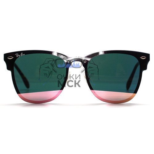 Очки Ray Ban Blaze Clubmaster RB3576N Коричневый градиент солнцезащитные унисекс женские мужские оригинал
