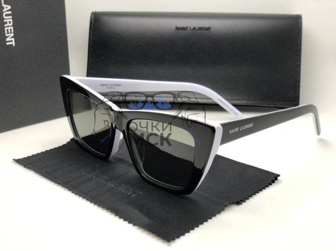 Очки Saint Laurent 53-16-145 Black/White солнцезащитные женские оригинал