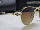 Очки Chrome Hearts DK CH8073 Gold/Brown солнцезащитные унисекс женские мужские оригинал