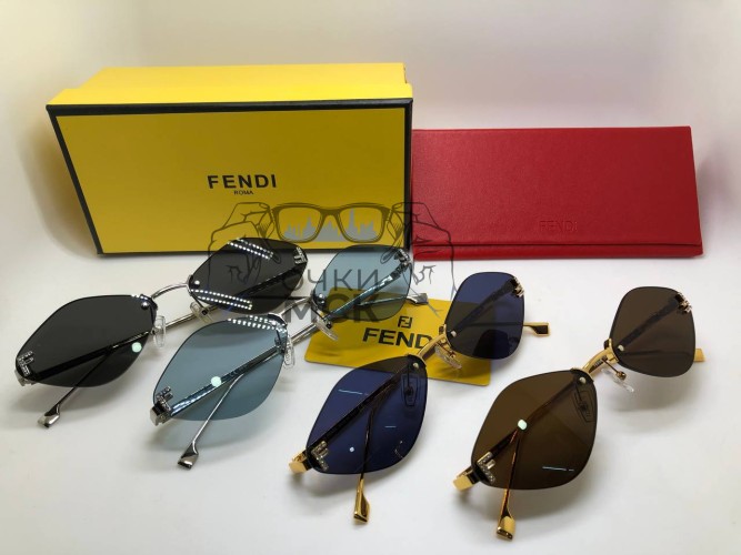Очки Fendi Gold Navy солнцезащитные женские оригинал