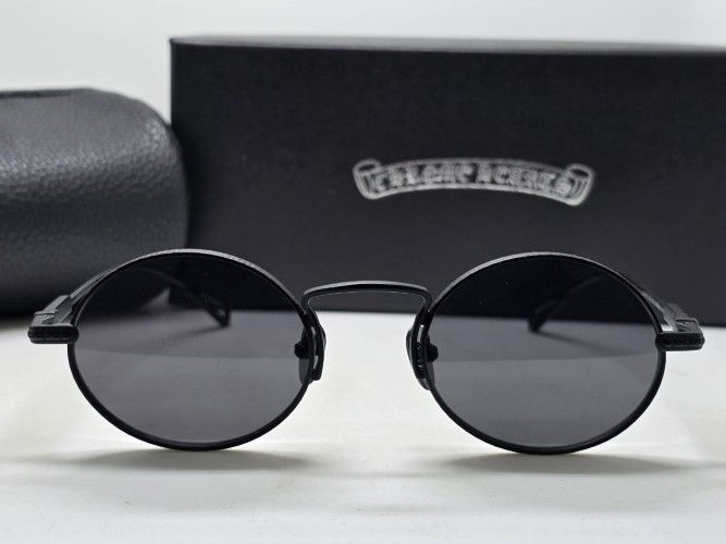 Очки Chrome Hearts Circle Black/Black солнцезащитные унисекс женские мужские оригинал