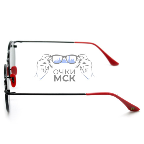 Очки Ray Ban Scuderia Ferrari Collection Round RB 3602-M Тёмно-серые солнцезащитные унисекс женские мужские оригинал