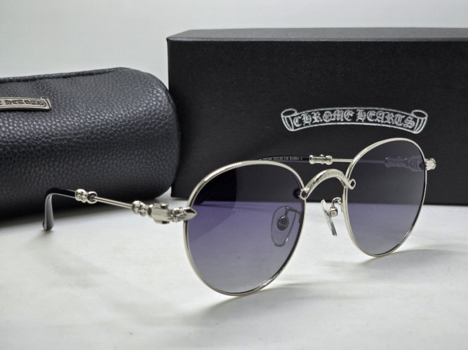 Очки Chrome Hearts Aviator Silver/Black солнцезащитные унисекс женские мужские оригинал