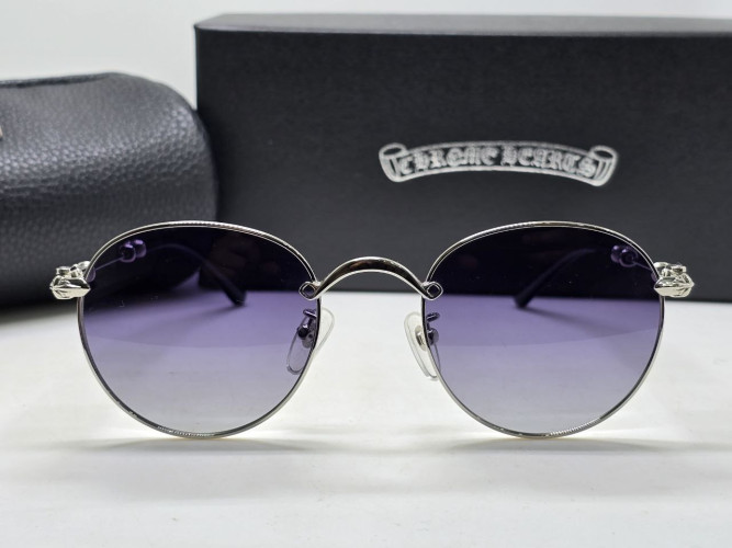 Очки Chrome Hearts Aviator Silver/Black солнцезащитные унисекс женские мужские оригинал