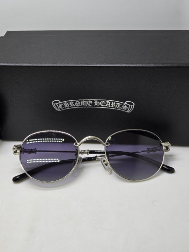 Очки Chrome Hearts Aviator Silver/Black солнцезащитные унисекс женские мужские оригинал