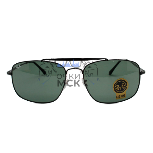 Очки Ray Ban RB3560 THE COLONEL Серо-зелёные солнцезащитные унисекс женские мужские оригинал