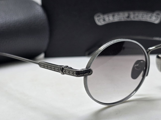 Очки Chrome Hearts Circle Nikel/Grey солнцезащитные унисекс женские мужские оригинал