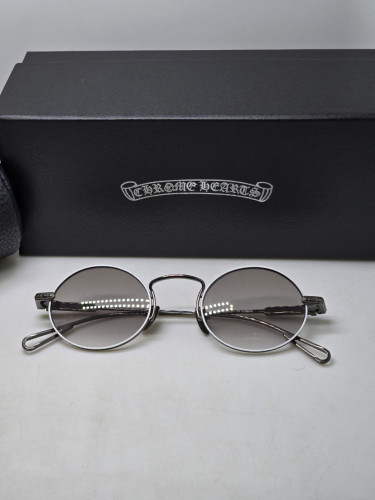 Очки Chrome Hearts Circle Nikel/Grey солнцезащитные унисекс женские мужские оригинал