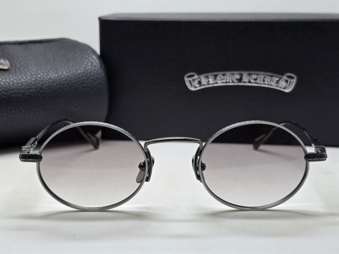 Очки Chrome Hearts Circle Nikel/Grey солнцезащитные унисекс женские мужские оригинал