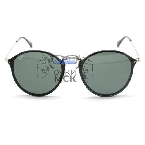 Очки Ray Ban RB3574N Blaze Round Тёмно-серые солнцезащитные унисекс женские мужские оригинал