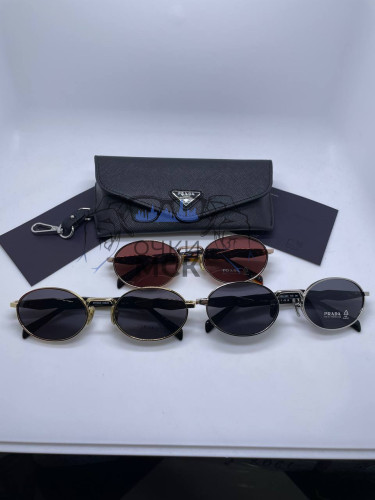 Очки Prada Brown Gold солнцезащитные унисекс женские мужские оригинал