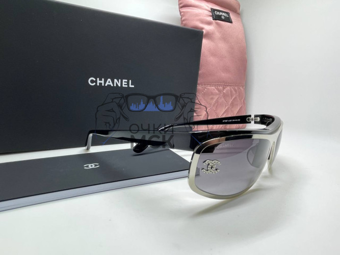 Очки Chanel Wood Silver/Grey солнцезащитные женские оригинал