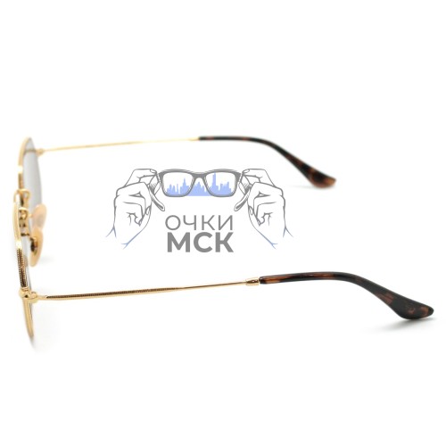 Очки Ray Ban Octagonal Metal RB3556N Коричневый солнцезащитные унисекс женские мужские оригинал