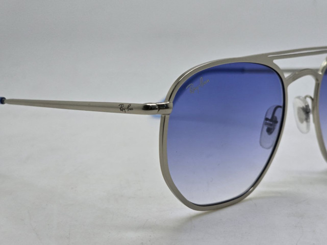 Очки Ray Ban Marshal Double Bridge RB3609 Silver/Blue солнцезащитные унисекс женские мужские оригинал