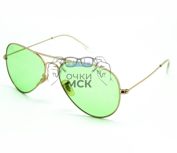 Очки Ray Ban Aviator Large Metal RB 3025 Салатовый солнцезащитные унисекс женские мужские оригинал