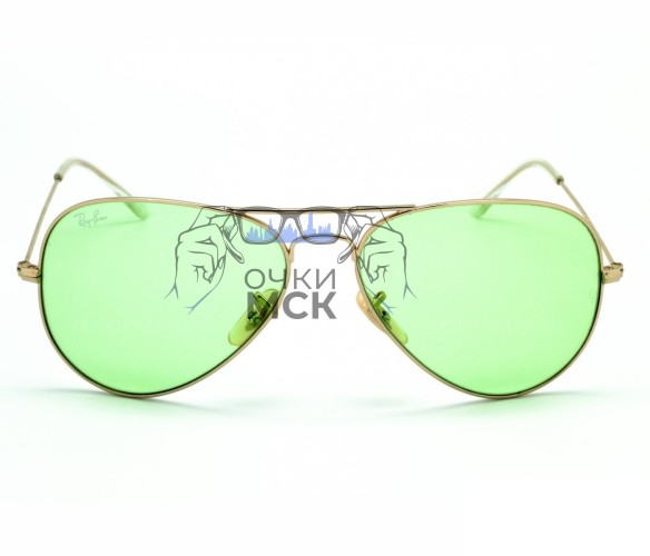 Очки Ray Ban Aviator Large Metal RB 3025 Салатовый солнцезащитные унисекс женские мужские оригинал