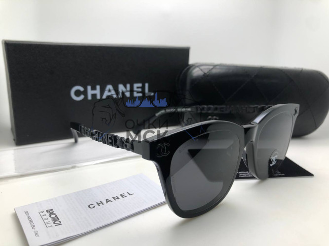 Очки Chanel Chains Black солнцезащитные женские оригинал