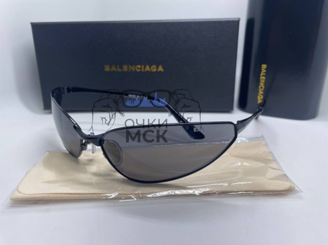 Очки Balenciaga Skeletons Black/Black Черный градиент солнцезащитные унисекс женские мужские оригинал