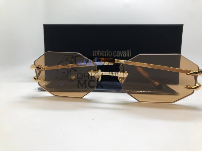 Очки Roberto Cavalli Gold Brown солнцезащитные унисекс женские мужские оригинал