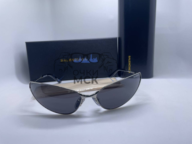 Очки Balenciaga Skeletons Silver/Grey Коричневый солнцезащитные унисекс женские мужские оригинал