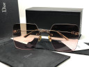 Очки Dior Rimless Gold/Brown солнцезащитные унисекс женские мужские оригинал